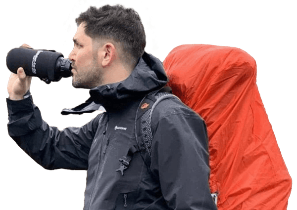 jordan-wylie drinking from Water to go water filter bottle