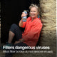 Small Water Purifier Bottle - (18.5 fl oz/55cl) filter water bottle - Water to Go