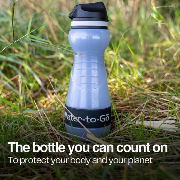 Small Water Purifier Bottle - (18.5 fl oz/55cl) filter water bottle - Water to Go