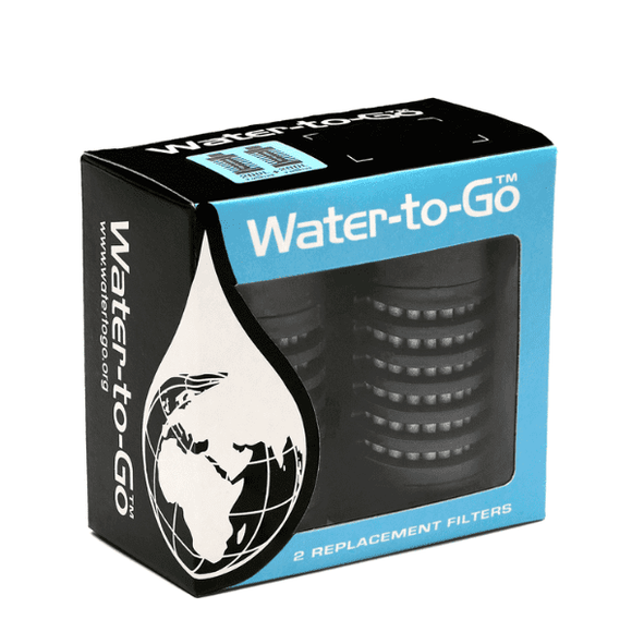 Replacement Filter Twin Pack. For all Water - to - Go bottles. - Water to Go