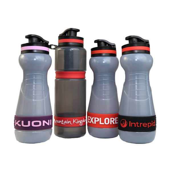 Selection of Water to Go custom branded water filter bottles