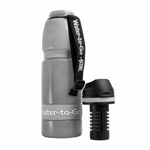 Extra Large Water Purifier Bottle 33.8 fl oz /1L Gray filter water bottle - Water to Go