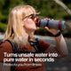 Large Water Purifier Bottle (25oz / 75cl) filter water bottle - Water to Go
