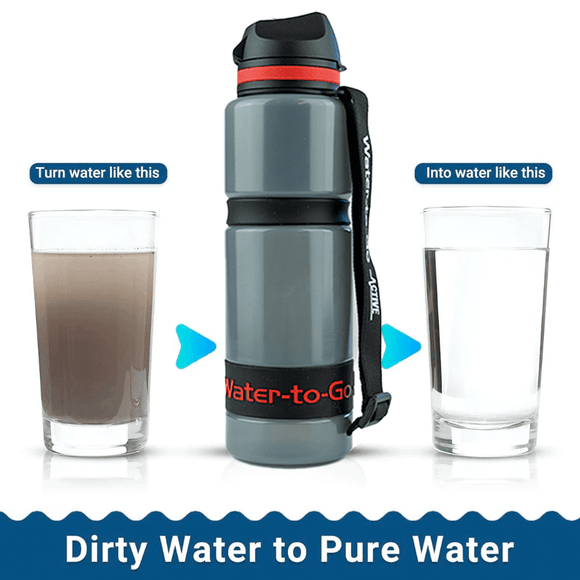 Large Water Purifier Bottle (26oz / 75cl) - Couples Value Bundle filter water bottle - Water to Go