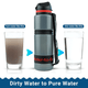 Large Water Purifier Bottle (26oz / 75cl) - Couples Value Bundle filter water bottle - Water to Go