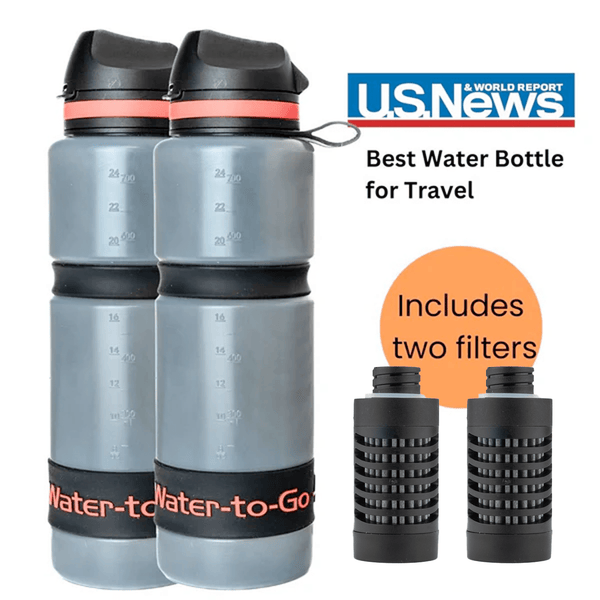 Large Water Purifier Bottle (26oz / 75cl) - Couples Value Bundle filter water bottle - Water to Go