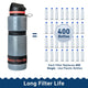 Large Water Purifier Bottle (26oz / 75cl) - Couples Value Bundle filter water bottle - Water to Go