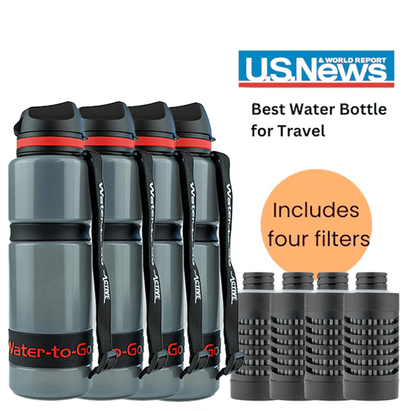 Large Water Purifier Bottle (26oz / 75cl) - Family Value Bundle filter water bottle - Water to Go