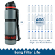 Large Water Purifier Bottle (26oz / 75cl) - Family Value Bundle filter water bottle - Water to Go