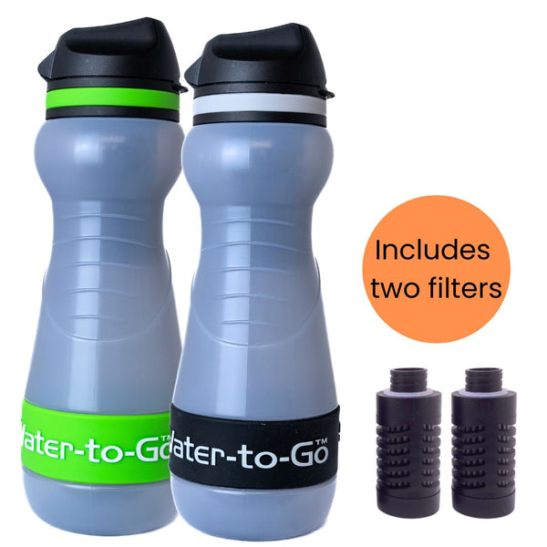 Small Water Purifier Bottle (18.5 fl oz/55cl) - Couples Value Bundle - Water to Go