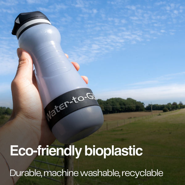 Small Water Purifier Bottle (18.5 fl oz/55cl) - Family Value Bundle (Black) filter water bottle - Water to Go