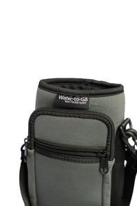 Ultimate Bottle Bag ‘Neoprene’ - Gray filter water bottle - Water to Go