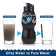 Water to Go Classic water filter bottle (black) transforms dirty water clean water