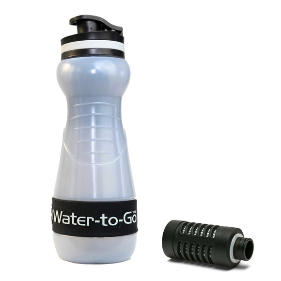 Water-to-Go bioplastic water filter bottle with filter (black)