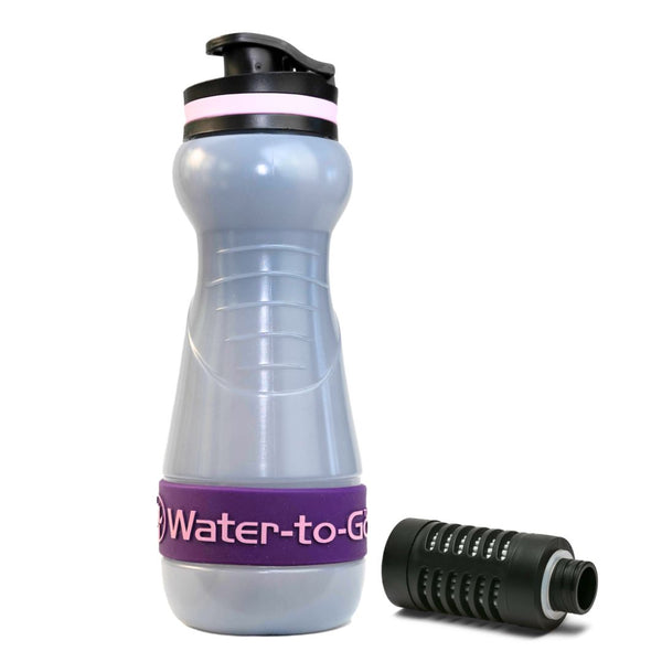 Water-to-Go bioplastic water filter bottle with filter (purple)